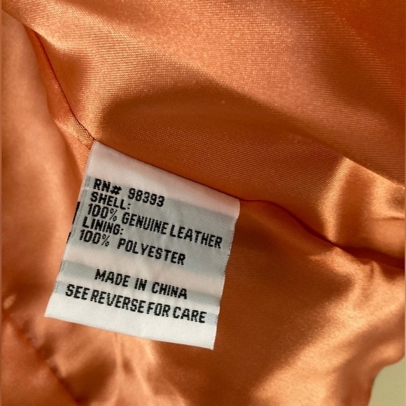 Pamela Mccoy Lamb Leather Jacket Pinkish/Peach in color Size Small - Picture 7 of 8